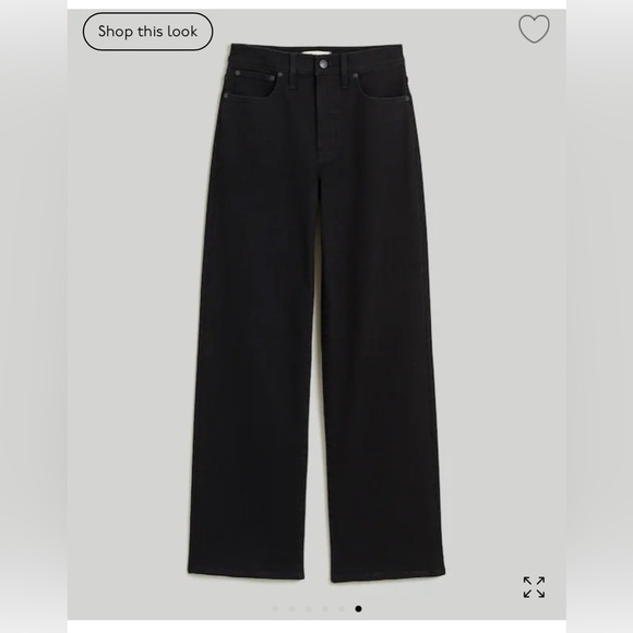 NWT Madewell The Perfect Vintage Wide-Leg Jean in black W 32 - Picture 6 of 11